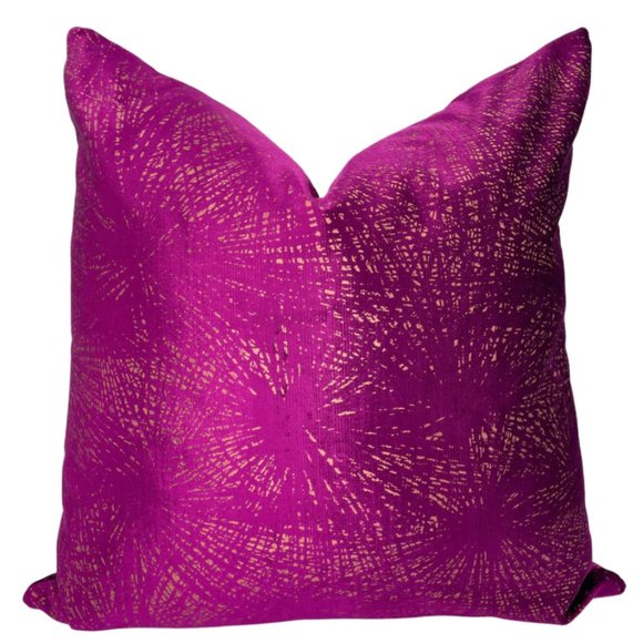 Two Magenta Velvet Pillow Covers